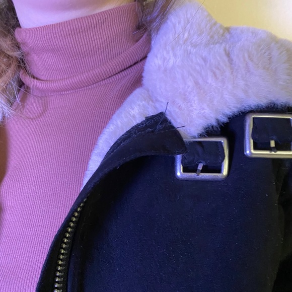 Faux Fur Bomber Jacket - Picture 3 of 4